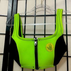 Body Glove Swim Top 80s retro with zipper